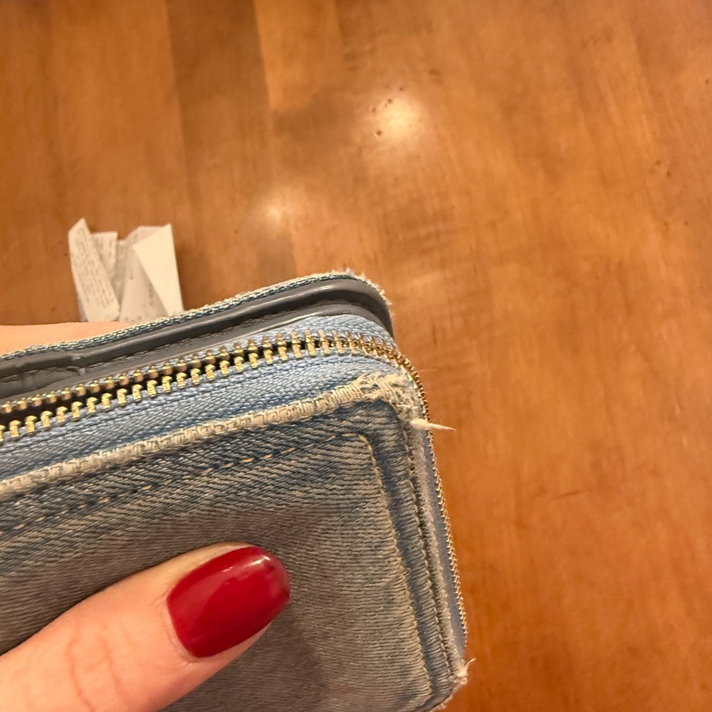 Coach Denim Wallet with Gold Accent - Picture 5 of 7